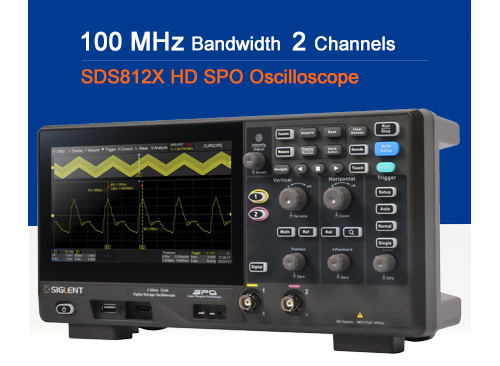 TestEquity: Siglent SDS812X HD MSO Oscilloscope, 2 Channel, 100MHz